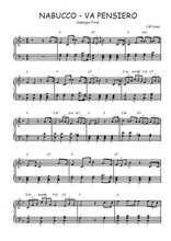 Téléchargez l'arrangement pour piano de la partition de verdi-nabucco-va-pensiero en PDF